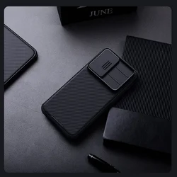 Telefontok Samsung Galaxy A37 5G - Nillkin csúsztatható kameravédős fekete hátlap tok-7