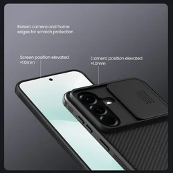 Telefontok Samsung Galaxy A57 5G - Nillkin Super Frosted - kameravédős fekete hátlap tok beépített mágnessel (MagSafe tartóval kompatibilis)-4