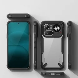 Telefontok Nothing Phone 4a Pro - Ringke Fusion X átlátszó/fekete hátlap tok-5