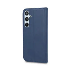 Telefontok Samsung Galaxy A27 5G - Smart Magnetic kék szilikon keretes mágneses könyvtok-1