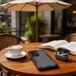 Telefontok Samsung Galaxy A57 5G - Tech-Protect RUGGED SHIELD - műanyag hátlap tok, fekete szilikon kerettel-3