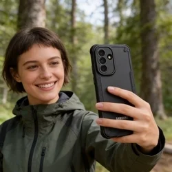 Telefontok Samsung Galaxy A57 5G - Tech-Protect RUGGED SHIELD - műanyag hátlap tok, fekete szilikon kerettel-4