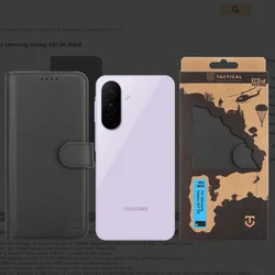 Telefontok Samsung Galaxy A27 5G - Tactical Field fekete szilikon keretes könyvtok mágneses ráhajtófüllel-2