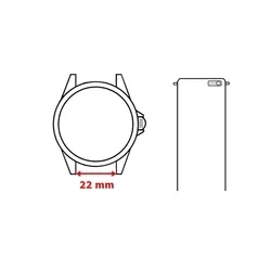 Okosóra szíj - Huawei Watch 3 / Watch 3 Pro - téglavörös szilikon szíj (22 mm)-2