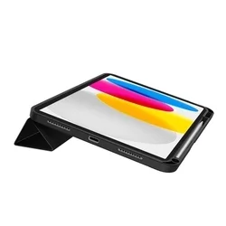 Tablettok iPad 2022 10.9 (iPad 10) - fekete ORIGAMI smart case, ceruza tartóval-3