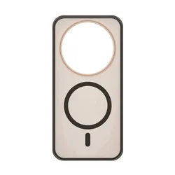 Telefontok Xiaomi 17 Ultra - áttetsző/fekete, MagSafe kompatibilis matt hátlap tok-2