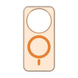 Telefontok Xiaomi 17 Ultra - áttetsző/narancssárga, MagSafe kompatibilis matt hátlap tok-2