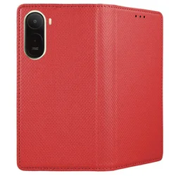 Telefontok Xiaomi Redmi A7 Pro - piros mágneses szilikon keretes könyvtok-1