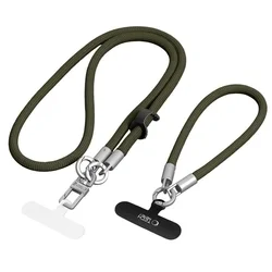 Telefontok Tech-Protect C10S Rope - univerzális tokba helyezhető váll- és csuklópánt - zöld-2