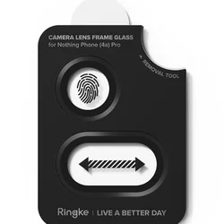 Üvegfólia Nothing Phone (4a) Pro - RINGKE kamera üvegfólia fekete kerettel (2 szett)-1