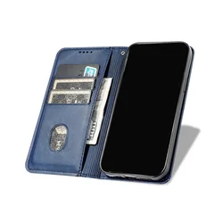 Telefontok Honor 200 Lite 5G - Flipcover - mágneses szilikon keretes kék könyvtok-1