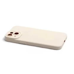 Telefontok iPhone 15 - MagSafe kompatibilis csontfehér szilikon hátlap tok-2