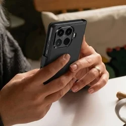 Telefontok Xiaomi 17T - Tech- Protect Wallet - fekete bőr könyvtok, ráhajtófüllel ﻿-2