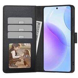 Telefontok Xiaomi 17T - Tech- Protect Wallet - fekete bőr könyvtok, ráhajtófüllel ﻿-6