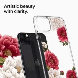 iPhone 11 PRO MAX Telefontok - SPIGEN CIEL átlátszó rózsa mintás hátlap tok-7