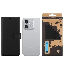 Telefontok Honor 600 Lite - Tactical Field fekete szilikon keretes könyvtok mágneses ráhajtófüllel-2