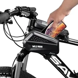 Biciklis tartó WILDMAN ES6 - univerzális kerékpárra szerelhető, fekete telefon tartó-1