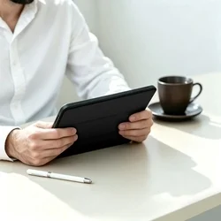 Tablettok Xiaomi Redmi Pad 2 (9.7 coll) - fekete smart case, ceruza tartóval-6