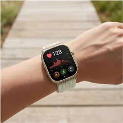 Huawei Watch Fit 3 / 4 / 4 Pro / 5 / 5 Pro - Tech- Protect Nylon - csontfehér szövet szíj-4