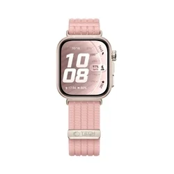 Huawei Watch Fit 3 / 4 / 4 Pro / 5 / 5 Pro - Tech- Protect Nylon - pink szövet szíj-2