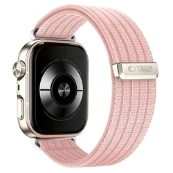 Huawei Watch Fit 3 / 4 / 4 Pro / 5 / 5 Pro - Tech- Protect Nylon - pink szövet szíj-1