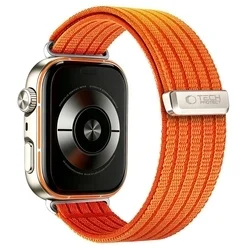 Huawei Watch Fit 3 / 4 / 4 Pro / 5 / 5 Pro - Tech- Protect Nylon - narancssárga szövet szíj-1