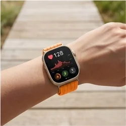 Huawei Watch Fit 3 / 4 / 4 Pro / 5 / 5 Pro - Tech- Protect Nylon - narancssárga szövet szíj-3