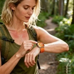 Huawei Watch Fit 3 / 4 / 4 Pro / 5 / 5 Pro - Tech- Protect Nylon - narancssárga szövet szíj-4
