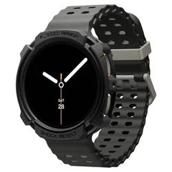 Okosóra védő tok - Samsung Galaxy Watch 8 (40 mm) - SPIGEN Rugged Armor matt fekete szilikon-2
