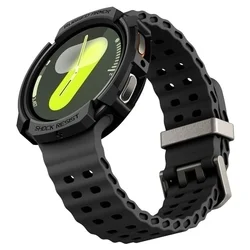 Okosóra védő tok - Samsung Galaxy Watch 8 (40 mm) - SPIGEN Rugged Armor matt fekete szilikon-7