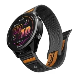 Garmin gyorskioldós, 22 mm - Spigen Athlex Air - okosóra szövet szíj, fekete/narancssárga-1