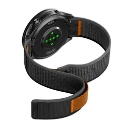Garmin gyorskioldós, 22 mm - Spigen Athlex Air - okosóra szövet szíj, fekete/narancssárga-2