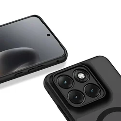 Telefontok Motorola Edge 70 Fusion / Fusion+ - Tech-Protect Magmat - MagSafe kompatibilis áttetsző műanyag hátlap tok, fekete szilikon kerettel-2