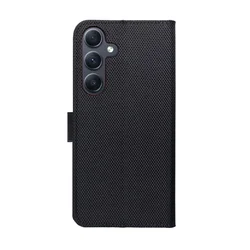 Telefontok Samsung Galaxy A17 5G - 4Card jelblokkolós (RFID) fekete, ráhajtófüles könyvtok-1