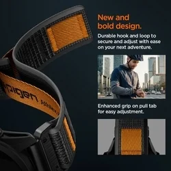 Garmin QUICKFIT 22 mm - Spigen Athlex Air - okosóra szövet szíj, fekete/narancssárga-8