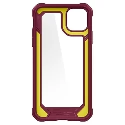 iPhone 11 PRO MAX Telefontok - SPIGEN GAUNTLET bordó ütésálló tok-1