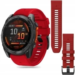 Okosóra szilikon szíj - GARMIN FENIX 5X / 5X PLUS / 6X / 6X PRO / 7X / 8 / 8 PRO (51 MM) - TECH-PROTECT Iconband piros szilikon szíj-2