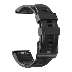 Okosóra szilikon szíj - GARMIN FENIX 5 / 6 / 6 PRO / 7 / 8 / 8 PRO (47 MM) - TECH-PROTECT Iconband fekete szilikon szíj-2