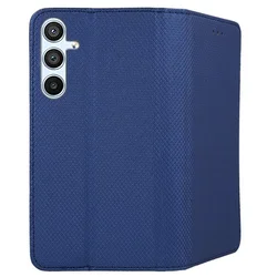 Telefontok Samsung Galaxy S26 FE - kék mágneses szilikon keretes könyvtok-2