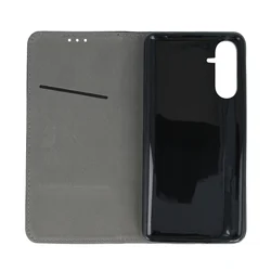 Telefontok Samsung Galaxy S26 FE - Smart Magnetic fekete szilikon keretes mágneses könyvtok-3