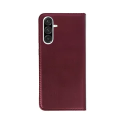 Telefontok Samsung Galaxy S26 FE - Smart Magnetic burgundy szilikon keretes mágneses könyvtok-2