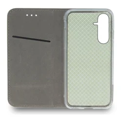 Telefontok Samsung Galaxy S26 FE - Smart Magnetic zöld szilikon keretes mágneses könyvtok-5