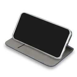 Telefontok Samsung Galaxy S26 FE - Smart Magnetic kék szilikon keretes mágneses könyvtok-2