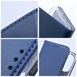 Telefontok Samsung Galaxy S26 FE - Smart Magnetic kék szilikon keretes mágneses könyvtok-5