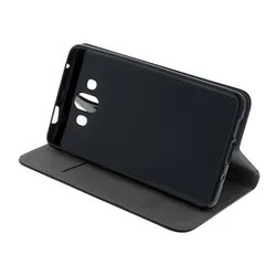 LG K40 Telefontok - Smart Magnetic fekete szilikon keretes mágneses könyvtok-2