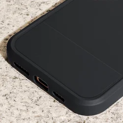 Telefontok iPhone 13 - Simple Carbon - fekete szilikon hátlap tok-2