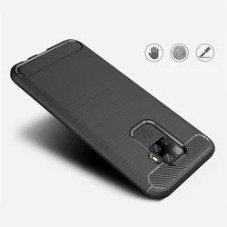 Huawei Mate 30 Lite Telefontok - fekete Carbon szilikon telefon tok-2