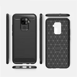 Huawei Mate 30 Lite Telefontok - fekete Carbon szilikon telefon tok-6