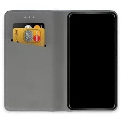 Telefontok Xiaomi 17T - fekete mágneses szilikon keretes könyvtok-1