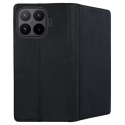 Telefontok Xiaomi 17T - fekete mágneses szilikon keretes könyvtok-2